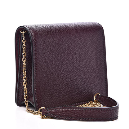 Christian Dior Grained Calfskin D-Bee Crossbody Burgundy 3 of 11