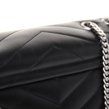 Saint Laurent Calfskin Y Quilted Monogram Medium Loulou Chain Satchel Black 15 of 17