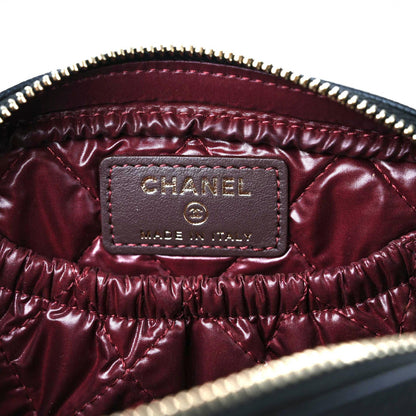 Chanel Caviar Quilted Small Curvy Pouch Cosmetic Case Black 6 of 13