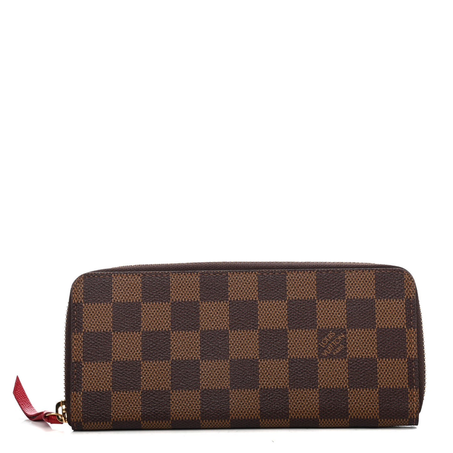 Damier Ebene Clemence Wallet Cherry