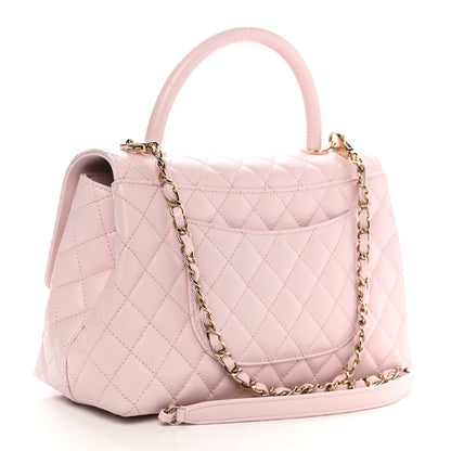 Chanel Caviar Quilted Small Coco Handle Flap Light Pink 3 of 12