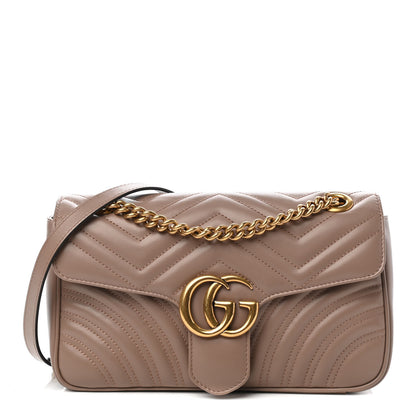 Gucci Calfskin Matelasse Small GG Marmont Shoulder Bag Porcelain Rose 1 of 10