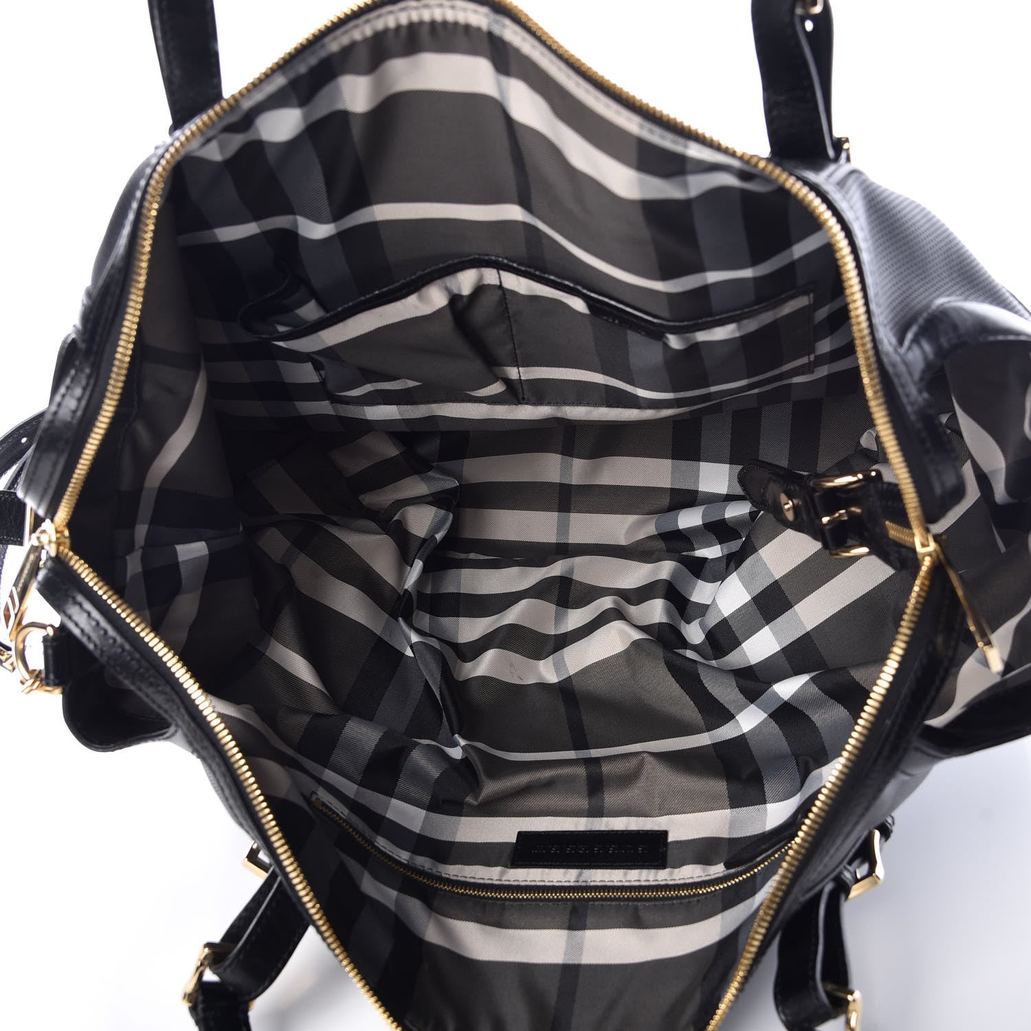 Burberry Calfskin Perforated Ellers Satchel Black 5 of 14