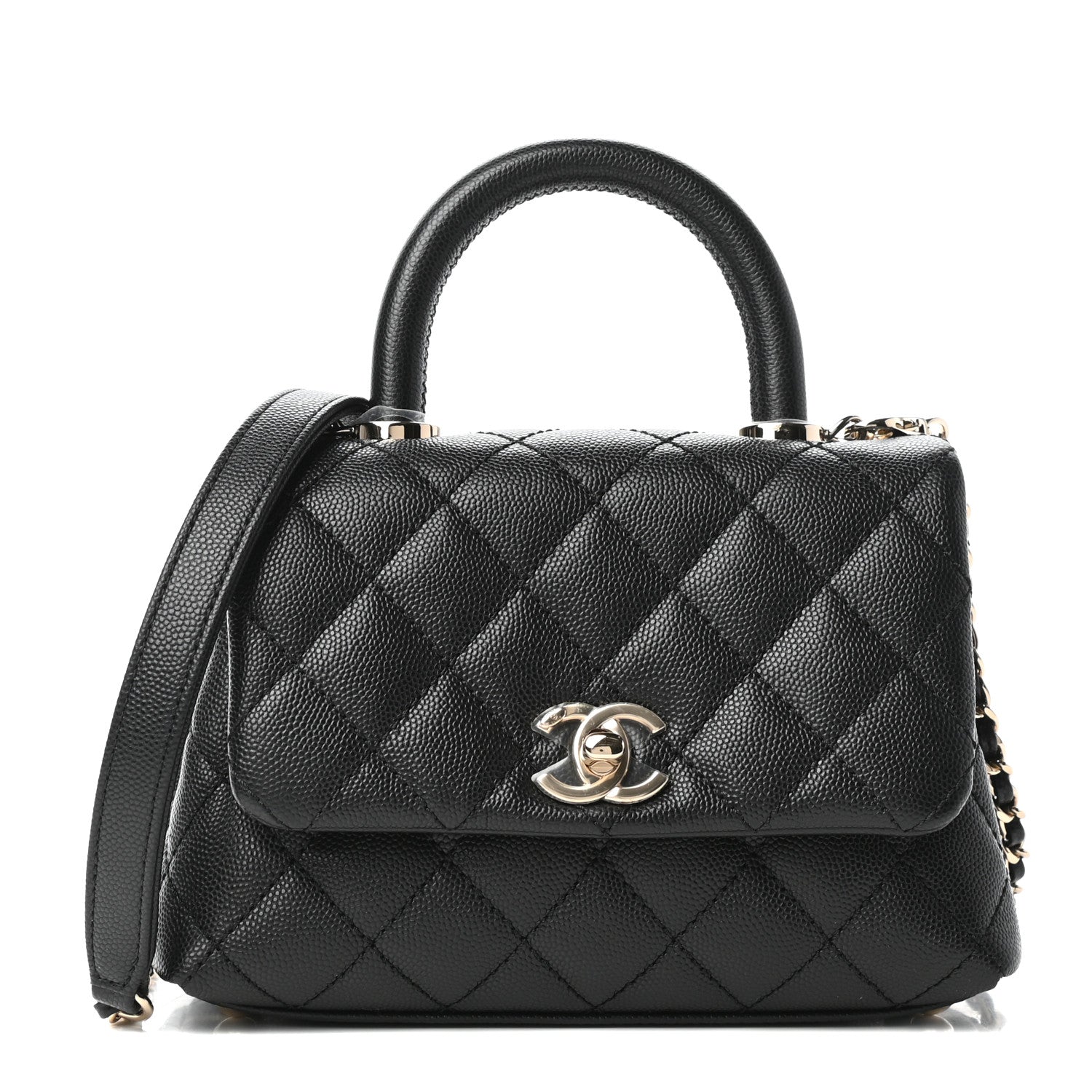 Chanel Caviar Quilted Extra Mini Coco Handle Flap Black 1 of 10