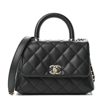 Chanel Caviar Quilted Extra Mini Coco Handle Flap Black 1 of 10