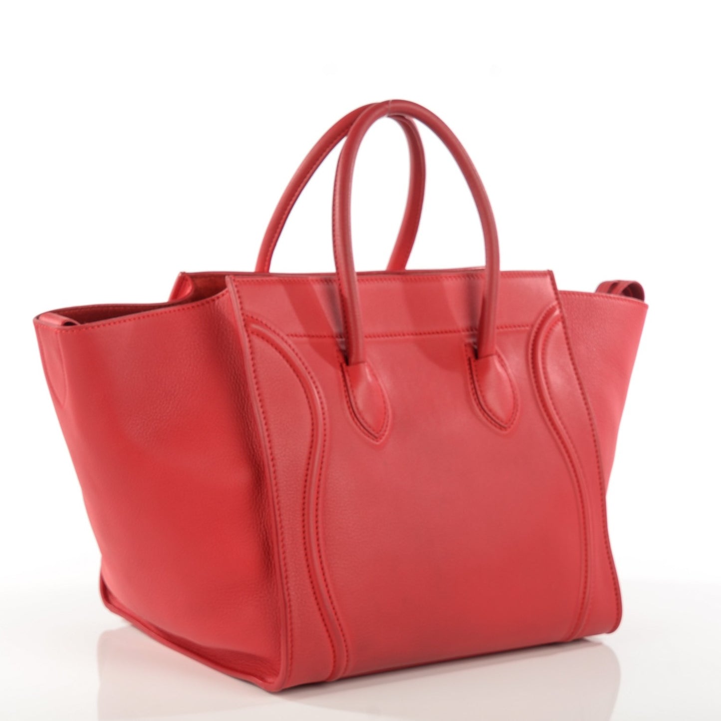 Supple Calfskin Medium Phantom Luggage Vermillion