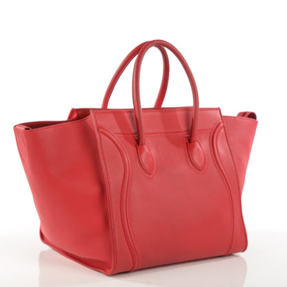 Celine Supple Calfskin Medium Phantom Luggage Vermillion 3 of 9