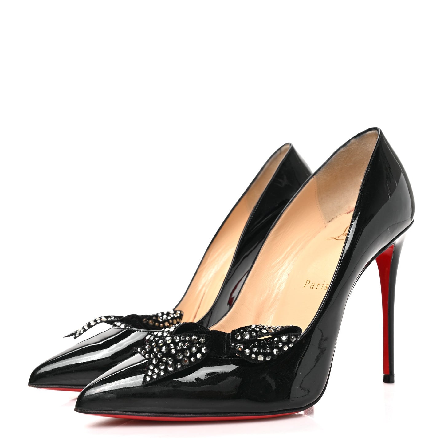 Velvet Madame Menule Bow 100 Pumps 38.5 Black