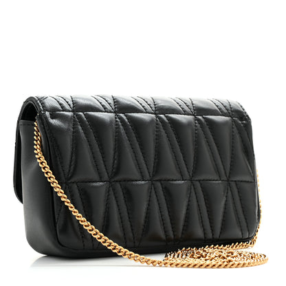 Versace Nappa Quilted Virtus Evening Bag Black 3 of 11