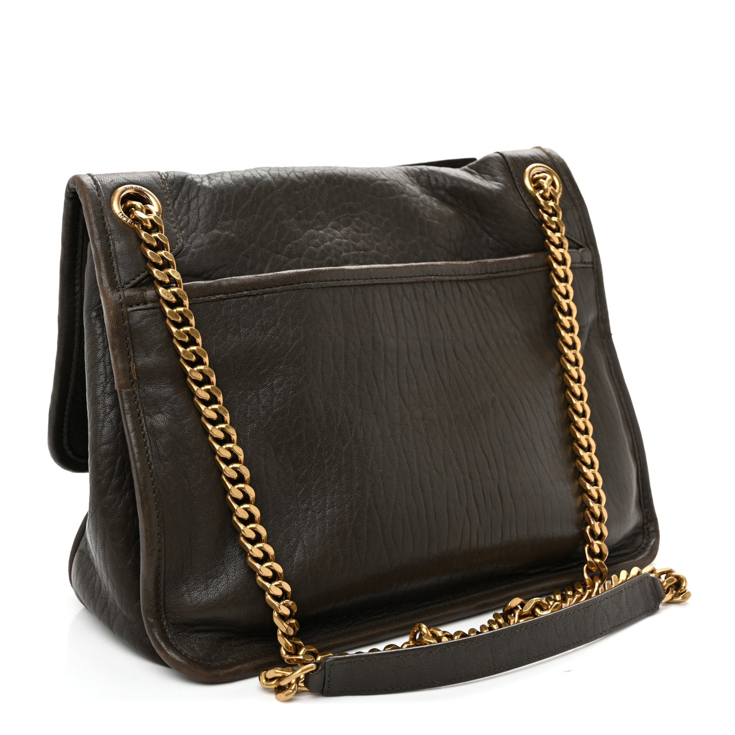Grained Lambskin Monogram Medium Niki Chain Satchel Light Musk
