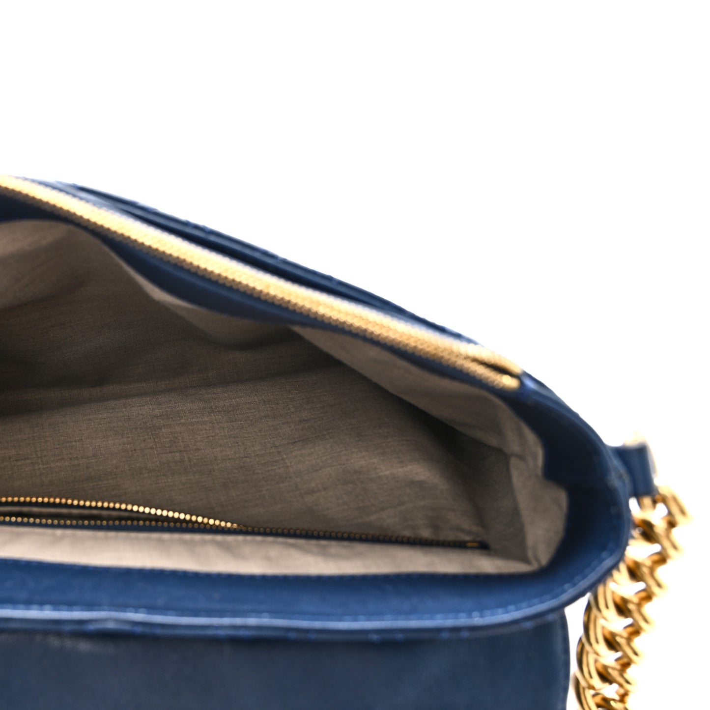 Lambskin Quilted The XL Single Flap Navy