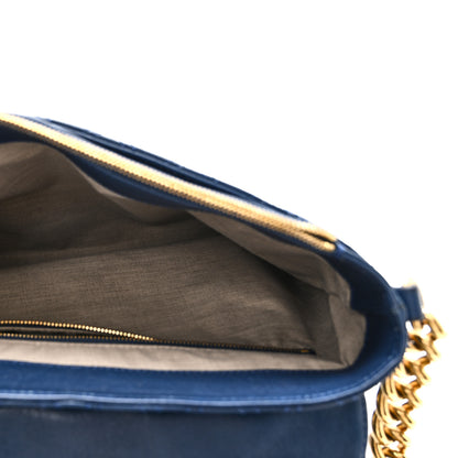 Marc Jacobs Lambskin Quilted The XL Single Flap Navy 5 of 9