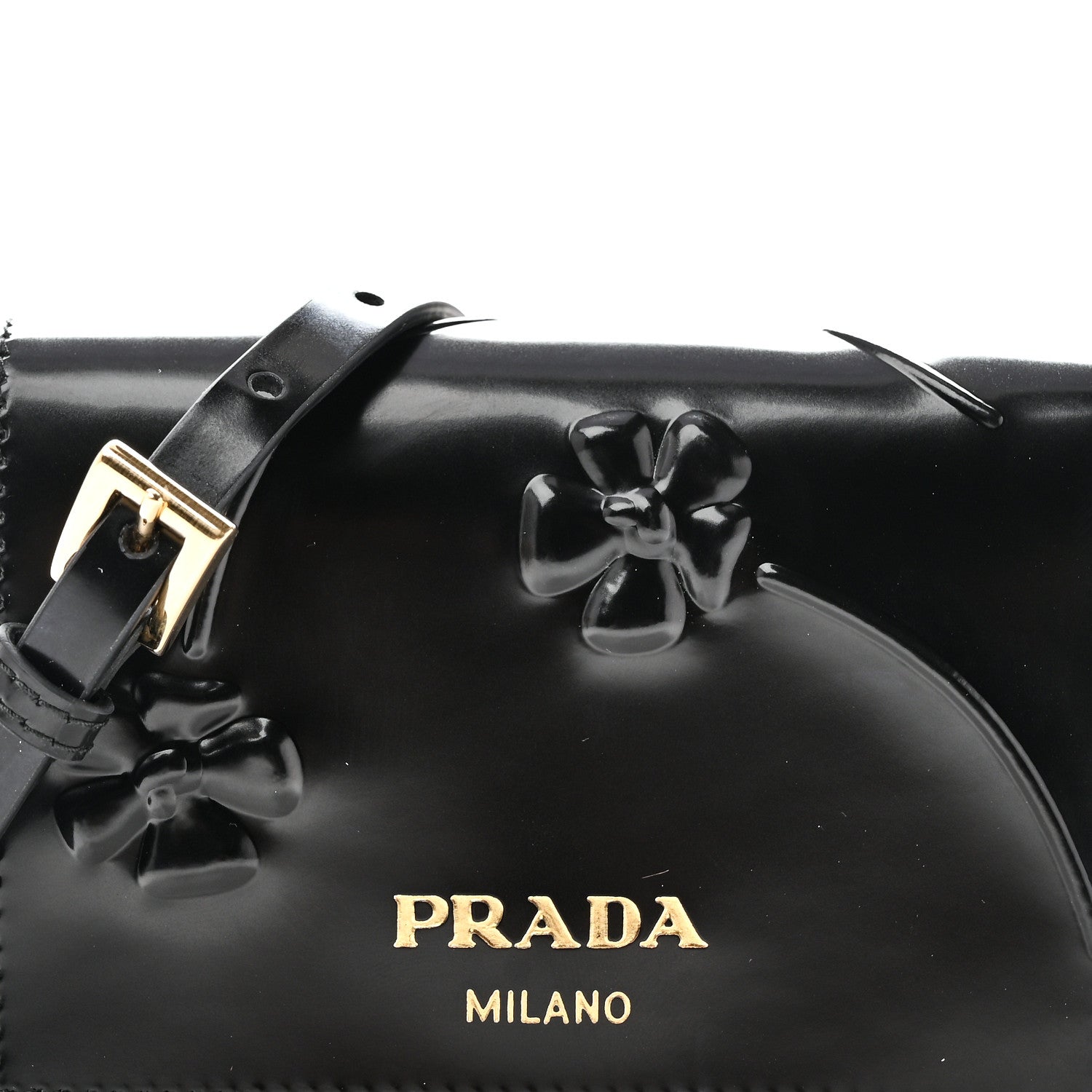 Prada Spazzolato Fior Card Holder With Strap Black 7 of 9