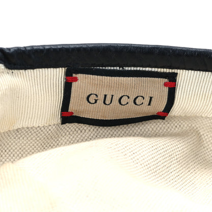 Gucci Denim Calfskin GG Monogram Oscar Baseball Hat M Black Ivory 8 of 11