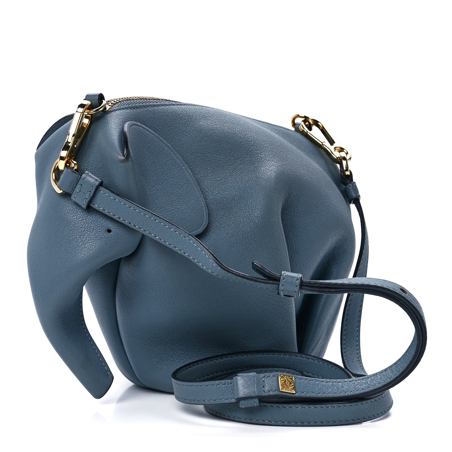 Loewe Calfskin Mini Elephant Crossbody Bag Stone Blue 3 of 12