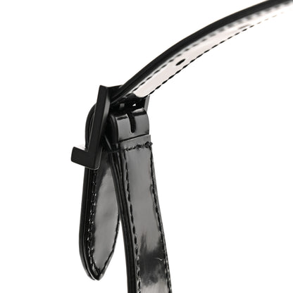 Saint Laurent Patent Le 5 A 7 Monochrome Hobo Black 12 of 12