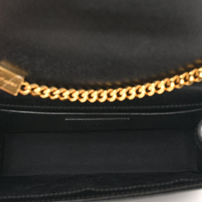 Saint Laurent Grain De Poudre Small Classic Monogram Kate Satchel Black 6 of 11