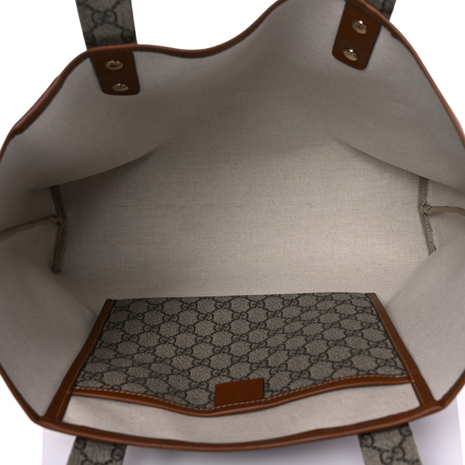 Gucci GG Plus Monogram Medium Signature Web Loop Tote Brown 5 of 9