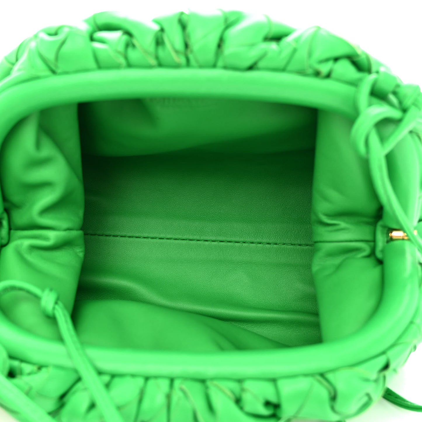 Nappa Intrecciato The Mini Pouch Clutch Parakeet