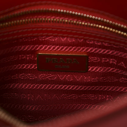 Prada Saffiano Vernice Mini Promenade Tote Rosso 9 of 20