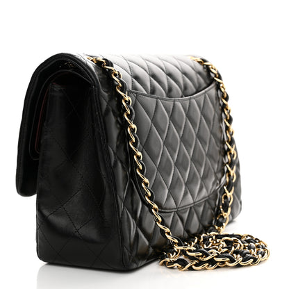 Chanel Lambskin Quilted Jumbo Double Flap Black 3 of 13