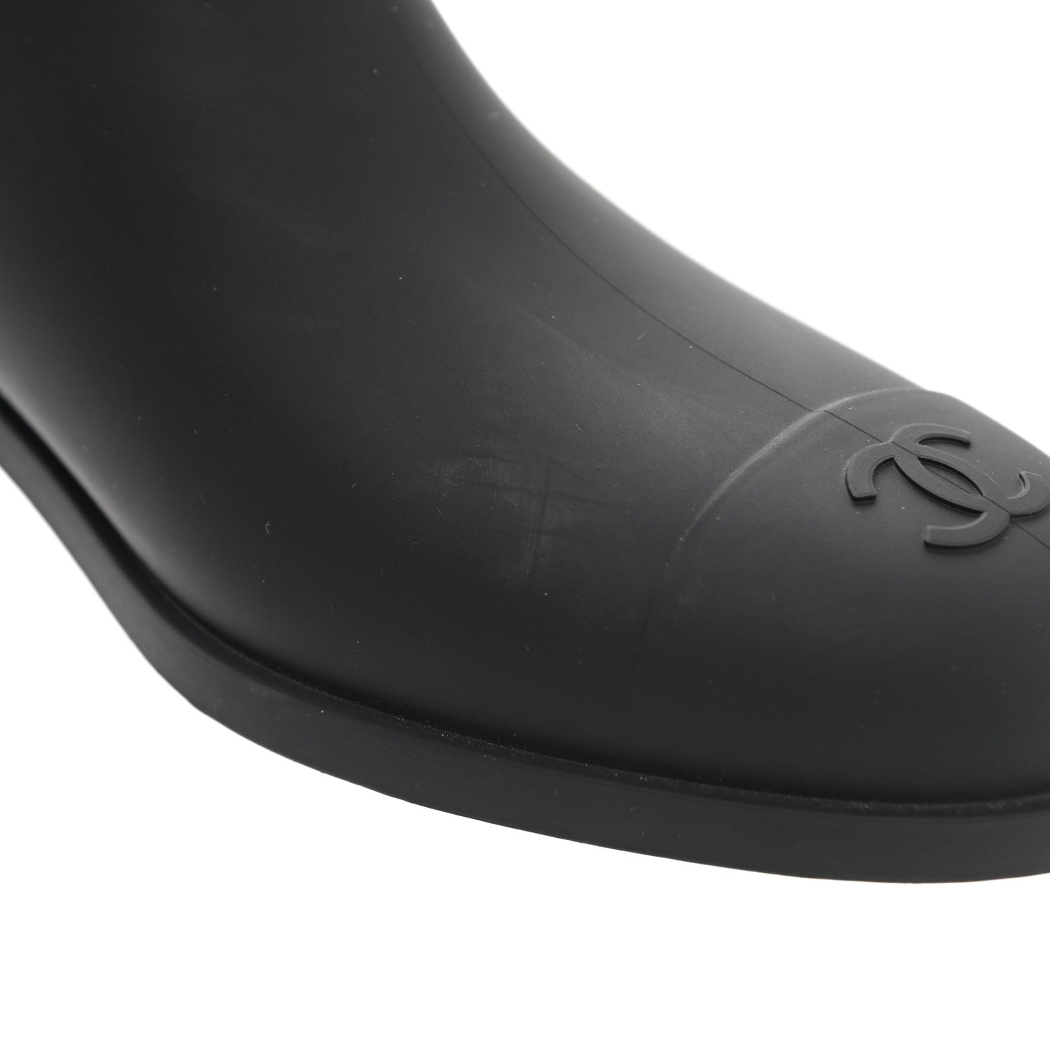 Chanel Rubber Quilted Rain Boots 41 Black 10 of 13