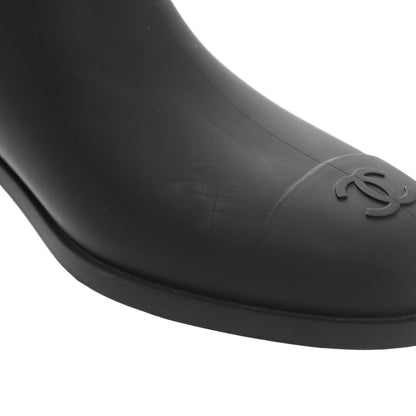 Chanel Rubber Quilted Rain Boots 41 Black 10 of 13