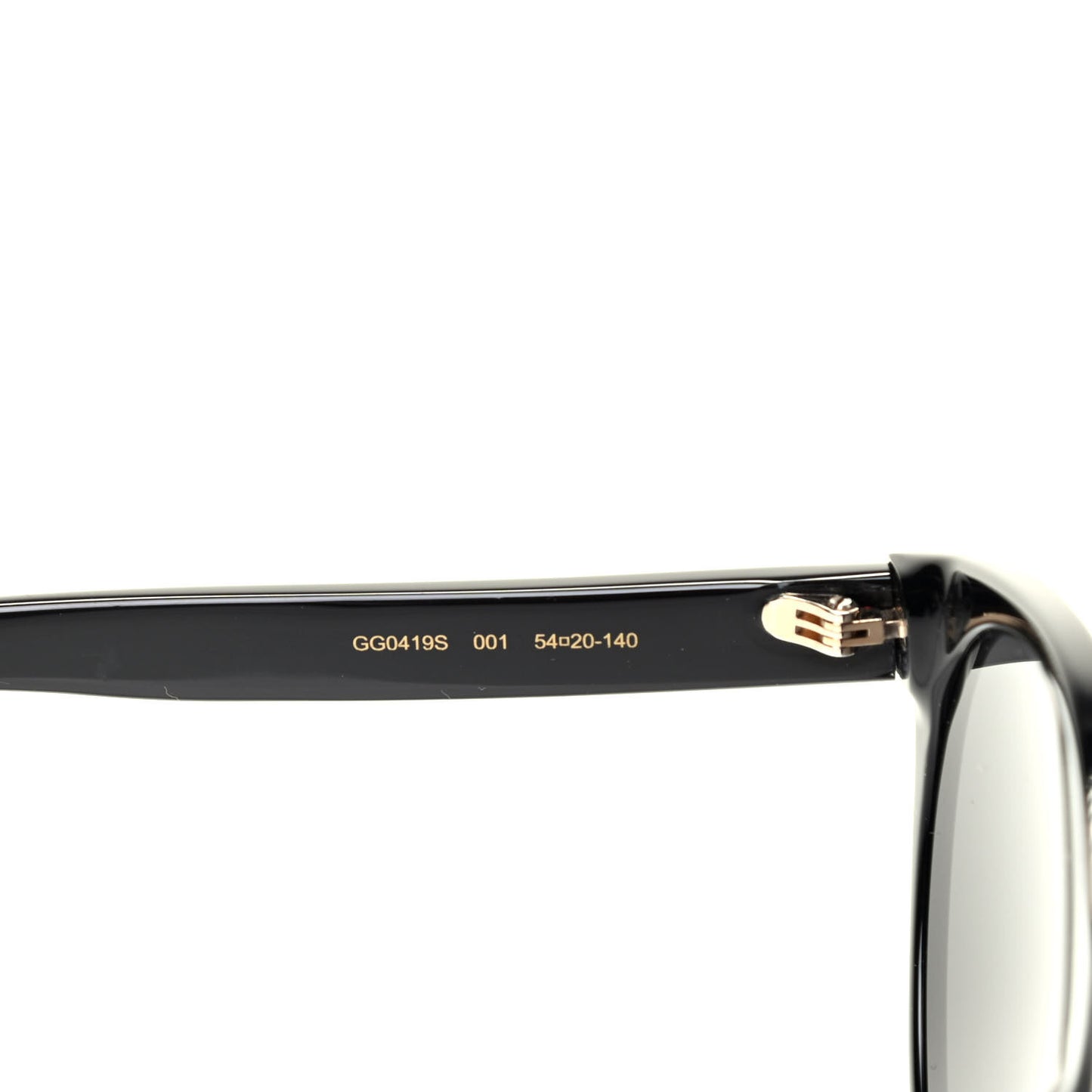 Round Frame Crystal Sunglasses GG 0419S Black