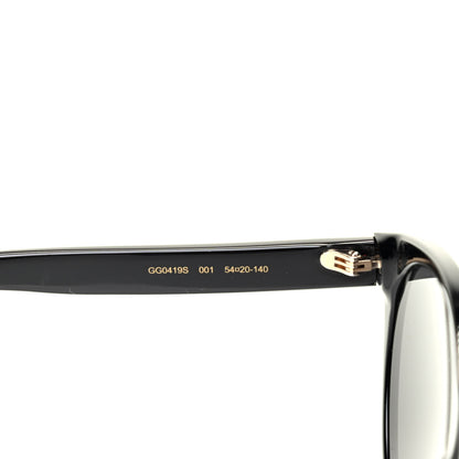 Gucci Round Frame Crystal Sunglasses GG 0419S Black 4 of 6