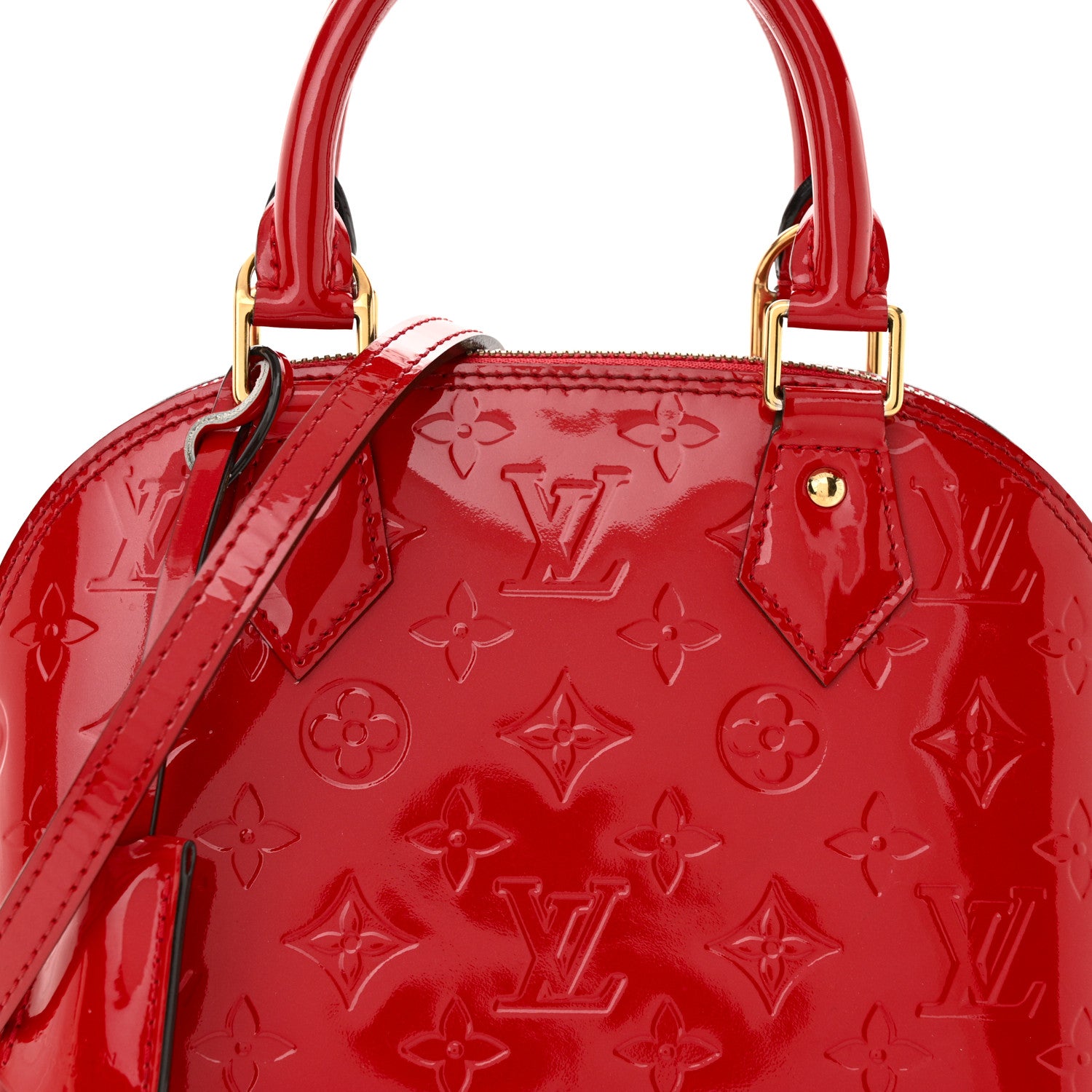 Louis Vuitton Vernis Alma BB Cherry 7 of 10