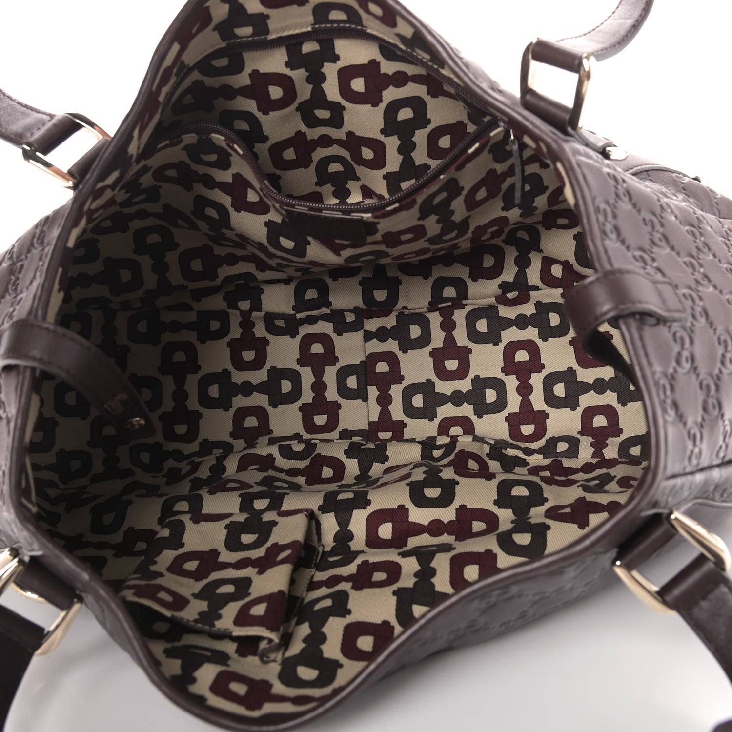 Gucci Guccissima Medium Abbey Shoulder Bag Chocolate 5 of 9