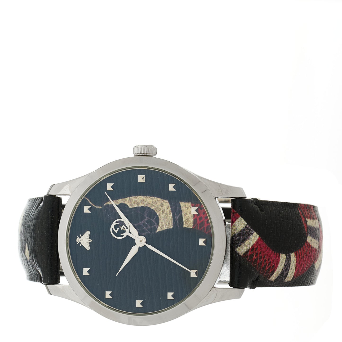 Stainless Steel Calfskin 38mm Le Marche Des Merveilles Snake Quartz Watch Black