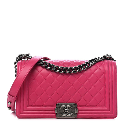 Chanel Lambskin Quilted Medium Boy Flap Pink 1 of 10