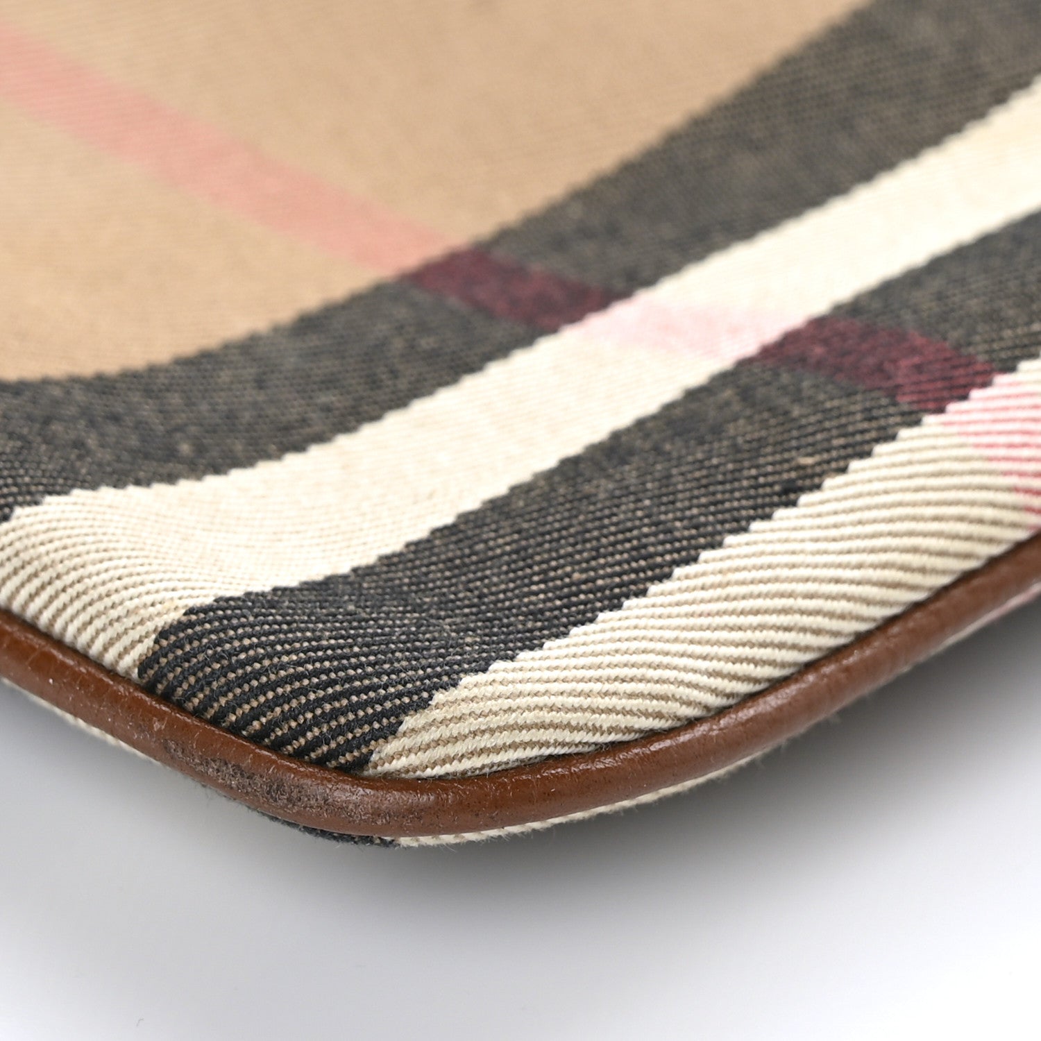Burberry House Check Derby Peyton Crossbody Clutch Bag Tan 9 of 9