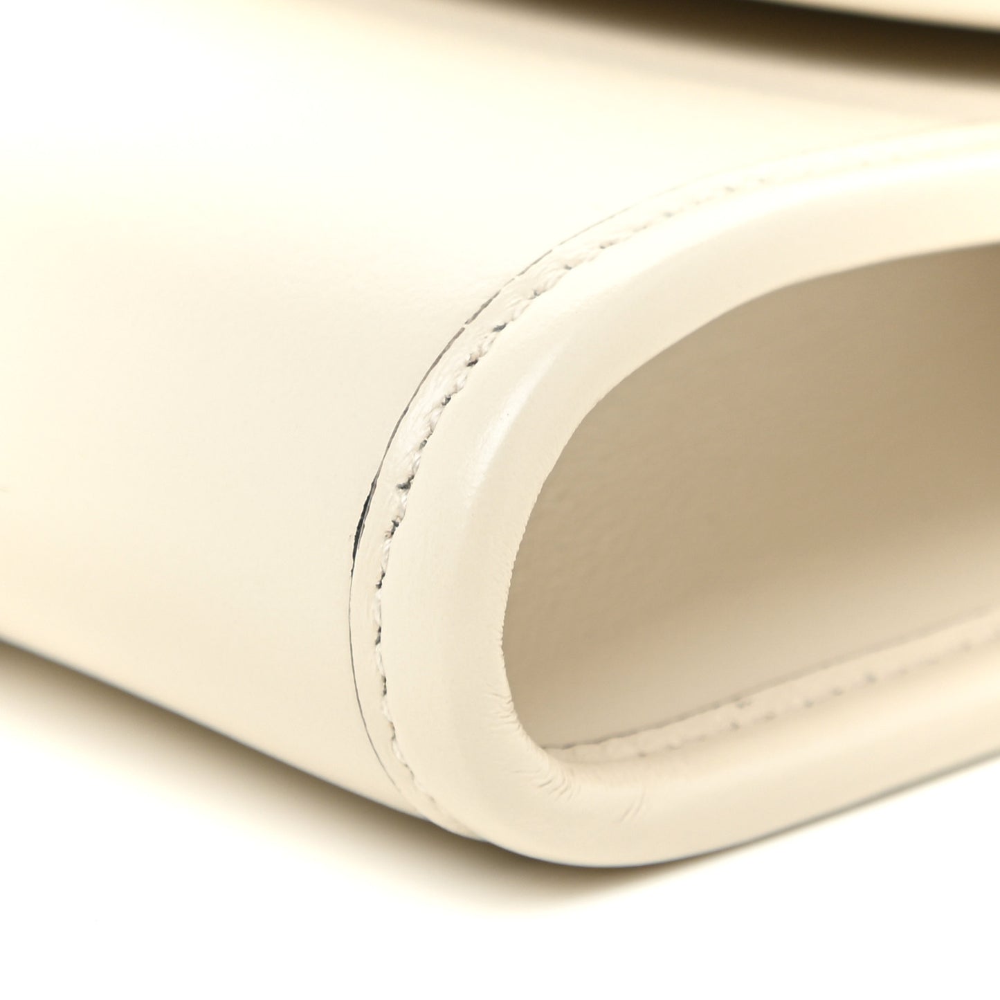 Textured Calfskin Web Mini Rajah Slim Flap Shoulder Bag Mystic White