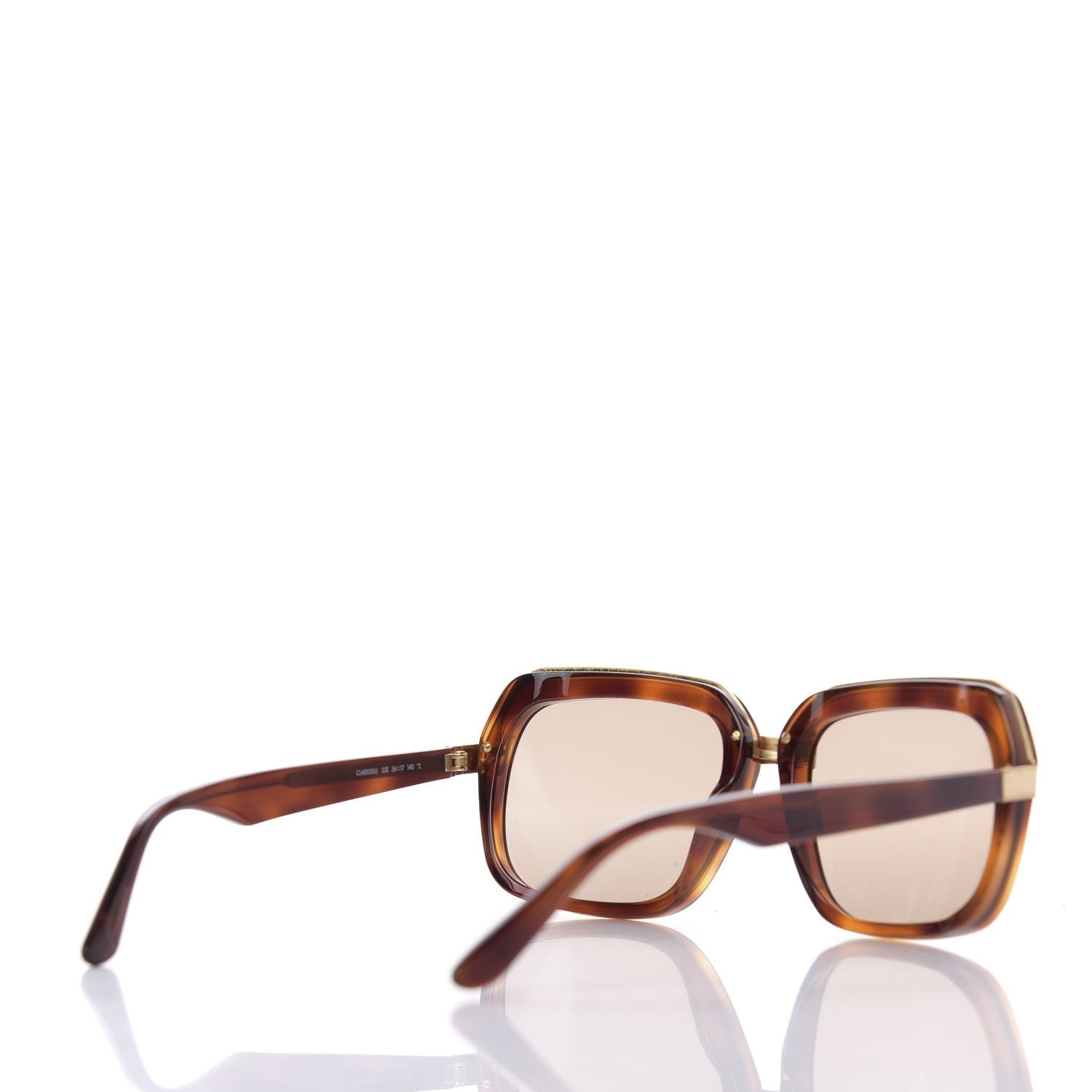 Celine Acetate Square Sunglasses CL40050U Havana 4 of 6