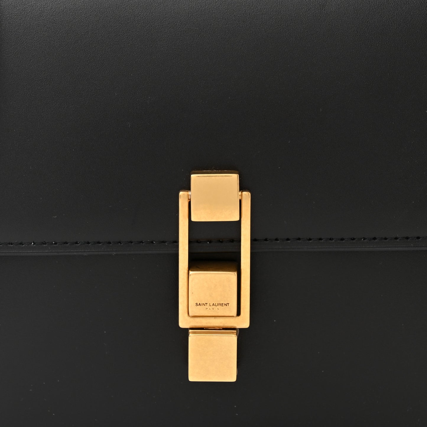 Smooth Calfskin Le Carre Satchel Black