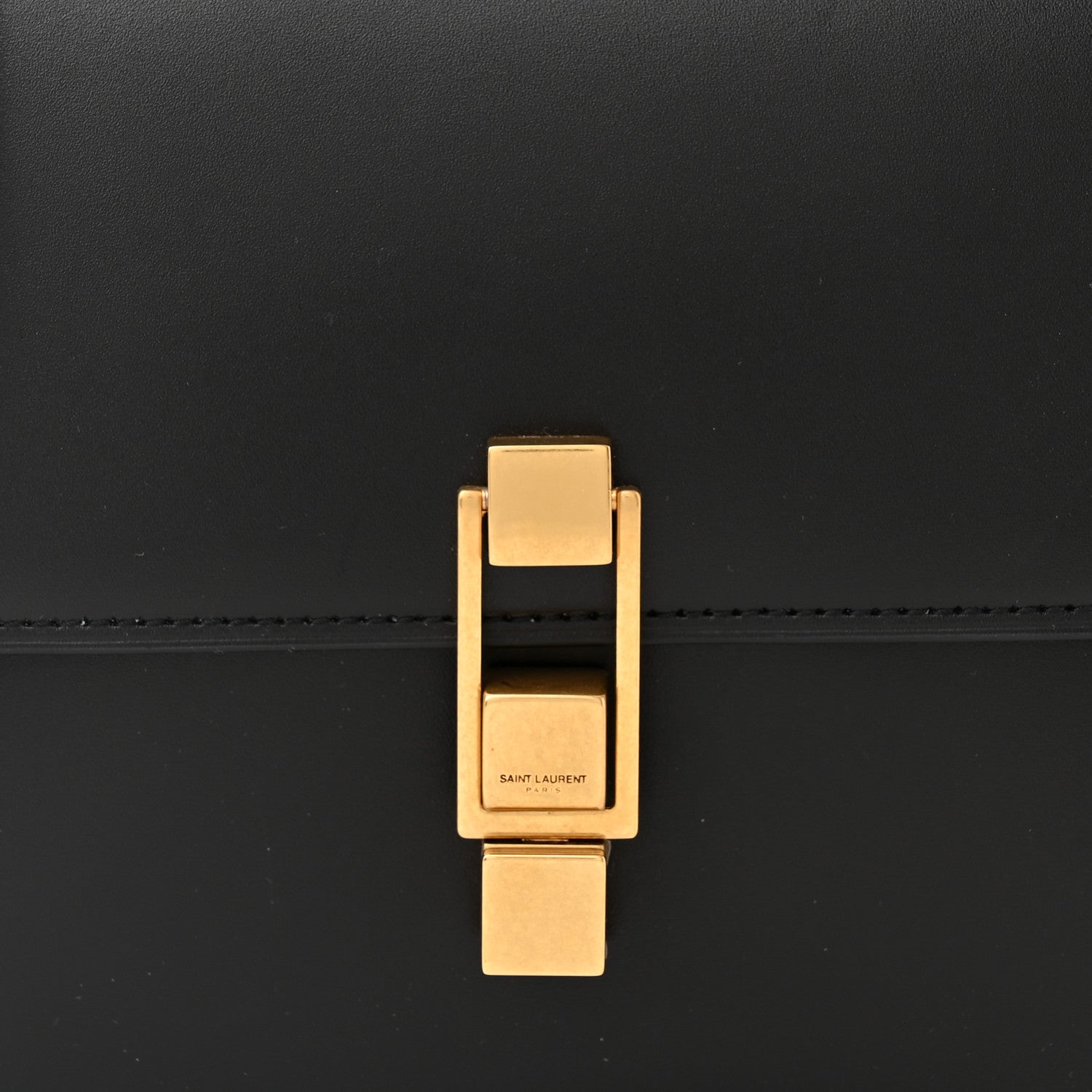 Saint Laurent Smooth Calfskin Le Carre Satchel Black 8 of 10