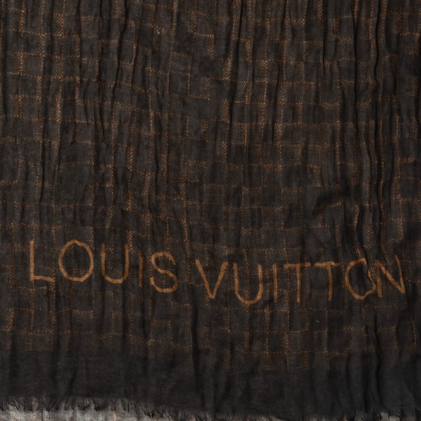 Cashmere Silk Etole Stole Damier Ebene