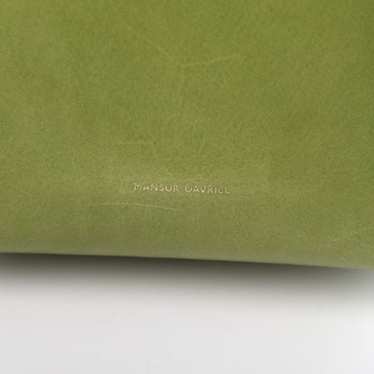 Mansur Gavriel Vegetable Tanned Calfskin Mini Bucket Bag Verde Raw 12 of 22