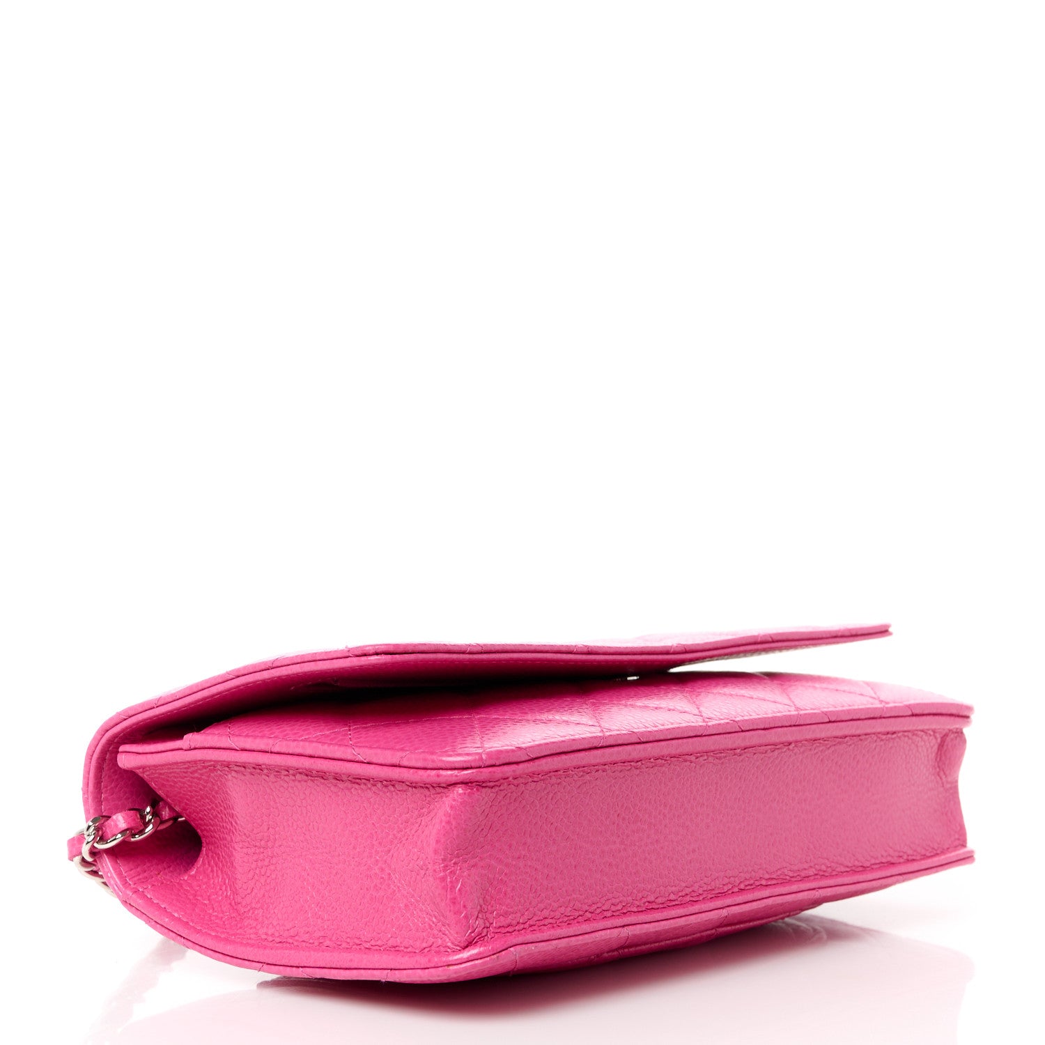 Chanel Caviar Enamel Quilted Wallet On Chain WOC Rose 4 of 13