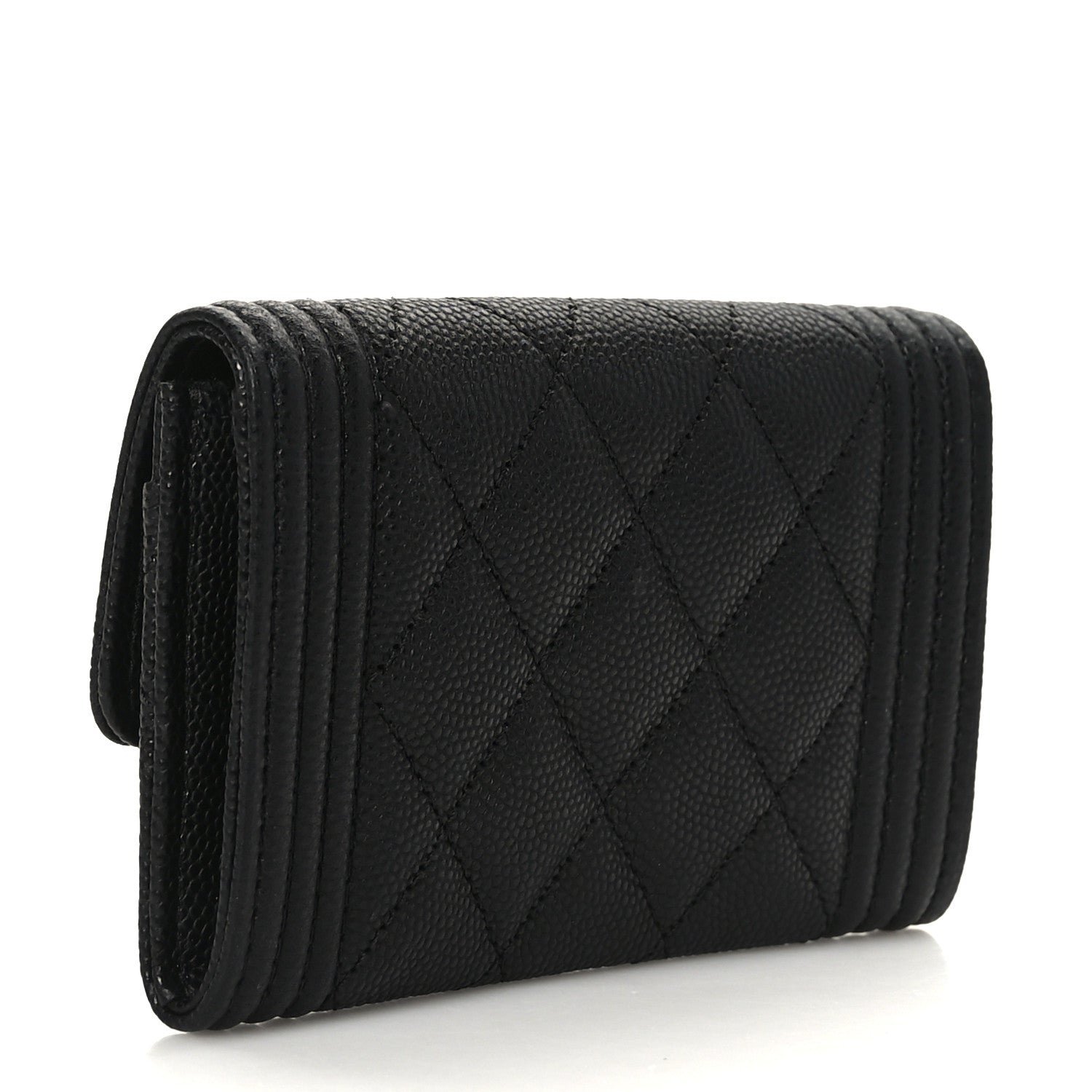 Chanel Caviar Quilted Boy Flap Card Holder Black 3 of 8