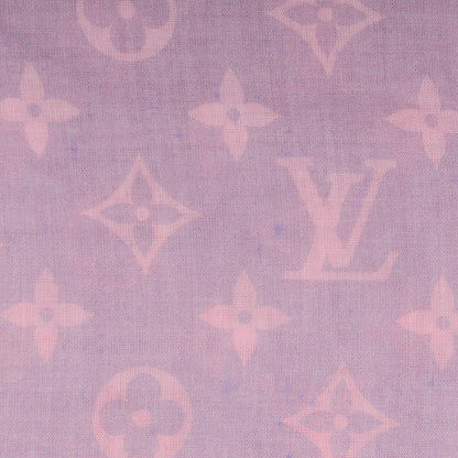 Louis Vuitton Cotton Monogram Sunrise Stole Blue Ciel 6 of 13