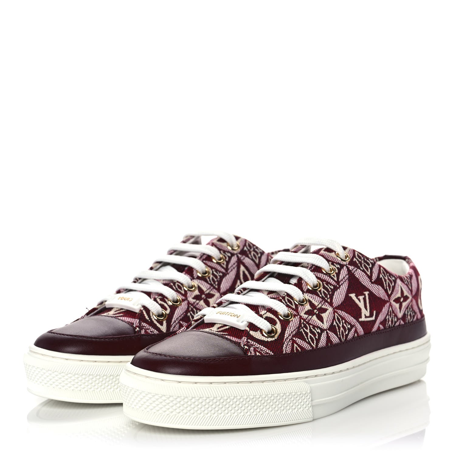 Louis Vuitton Jacquard Since 1854 Stellar Sneakers 35.5 Bordeaux 3 of 8