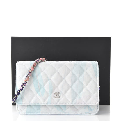Chanel Canvas Quilted Jungle Jeans Wallet on Chain WOC Multicolor 12 of 12