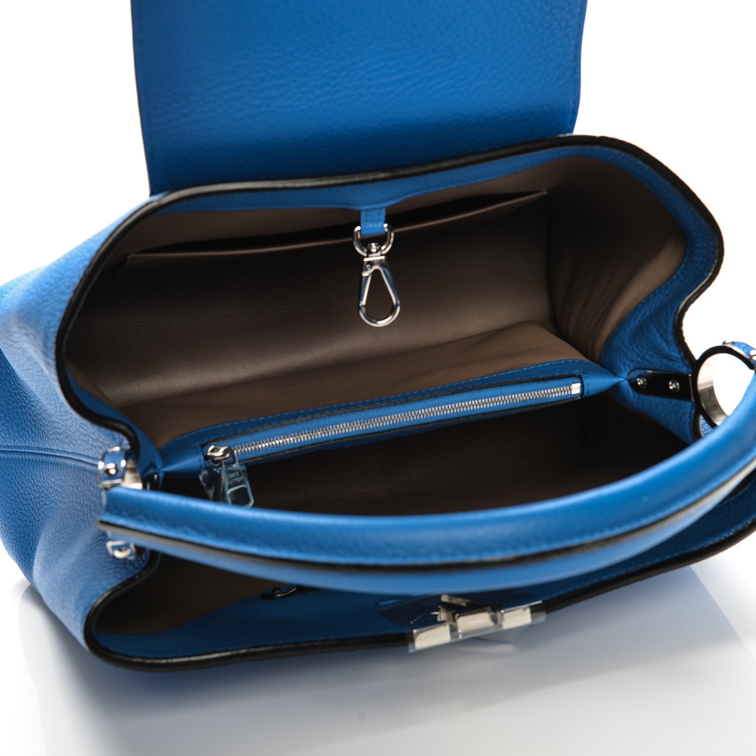Louis Vuitton Taurillon Capucines MM Electric Blue 5 of 6
