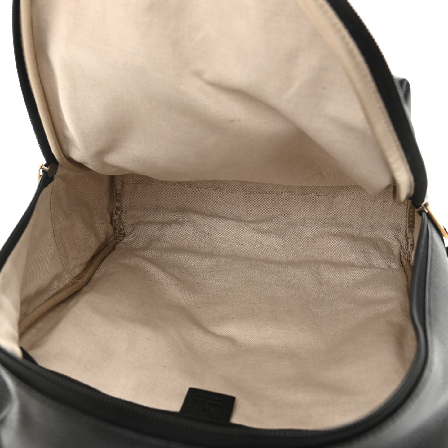 Calfskin Logo Day Backpack Black