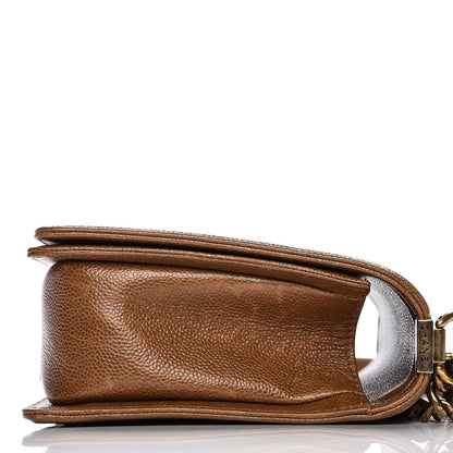 Chanel Caviar Quilted New Medium Boy Flap Brown 12 of 16
