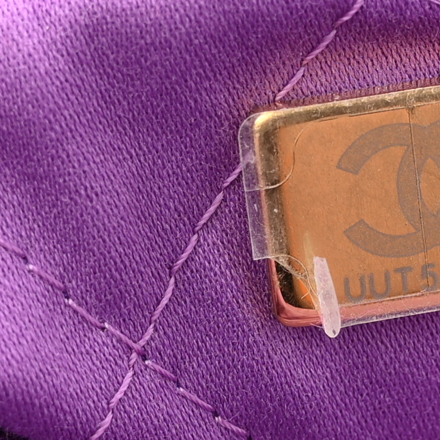 Shiny Calfskin Quilted Small Chanel 22 Purple