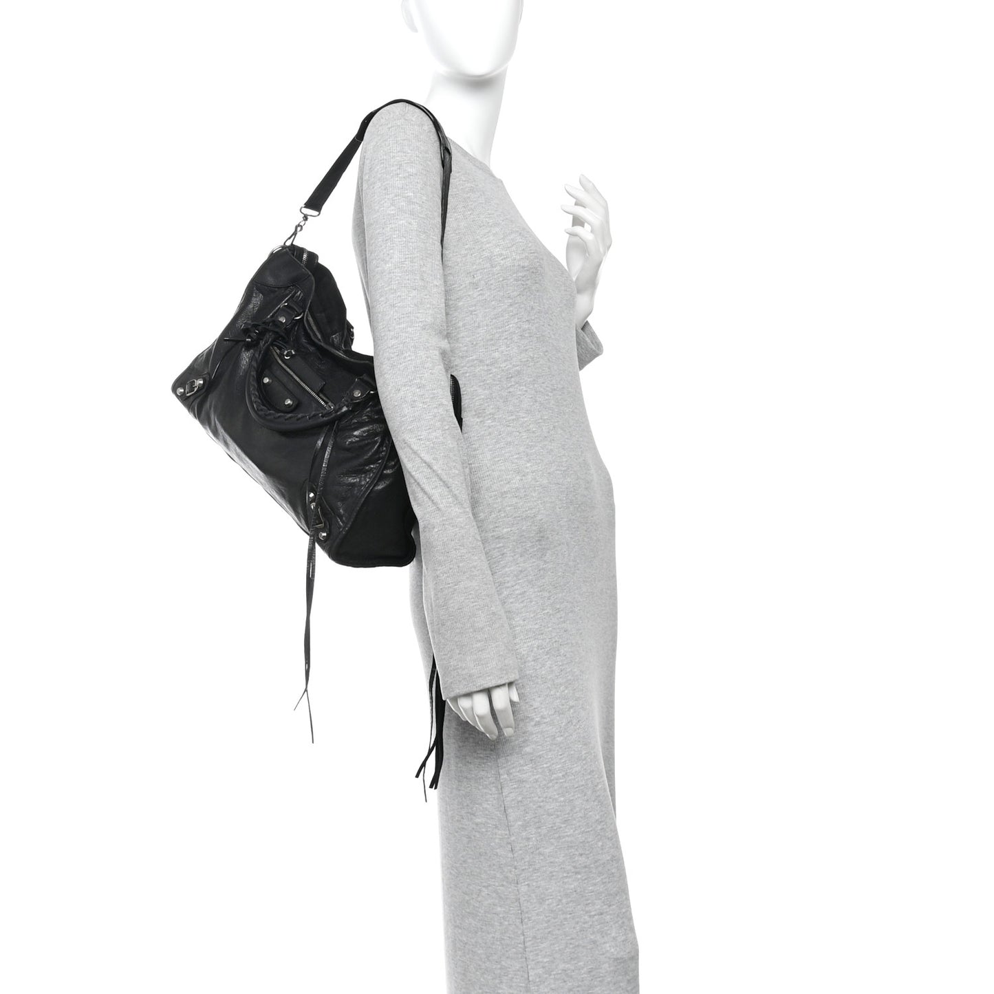 Agneau Classic Silver Hardware City Black